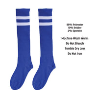 12 Pack Bulk Blue Knee Socks One Size Fits Most for Spirit & Costumes