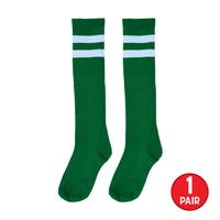 12 Pack Bulk Green Knee Socks One Size Fits Most