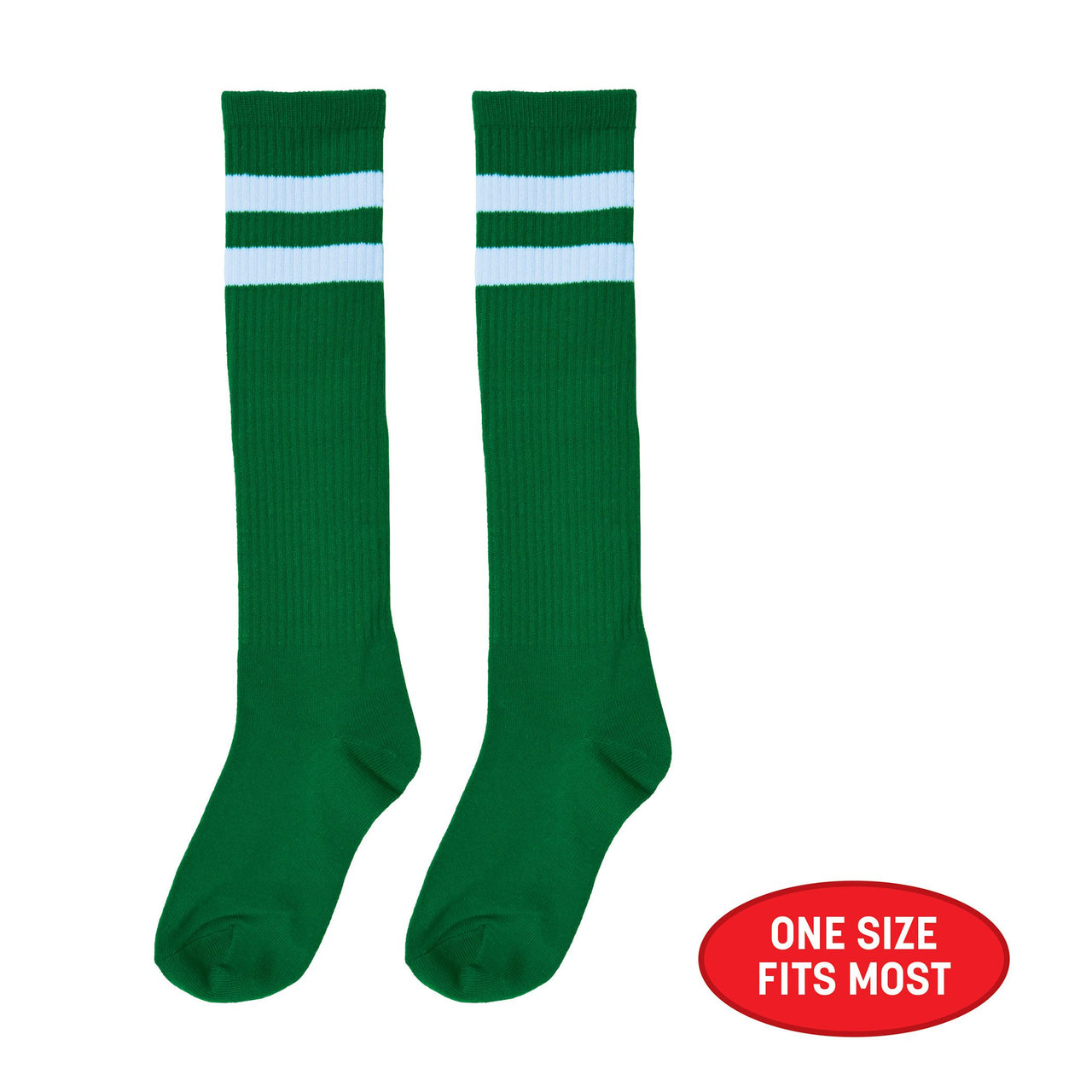 12 Pack Bulk Green Knee Socks One Size Fits Most