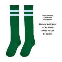 12 Pack Bulk Green Knee Socks One Size Fits Most