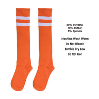 12 Pack Bulk Orange Knee High Socks Spirit, School & Halloween Fun!
