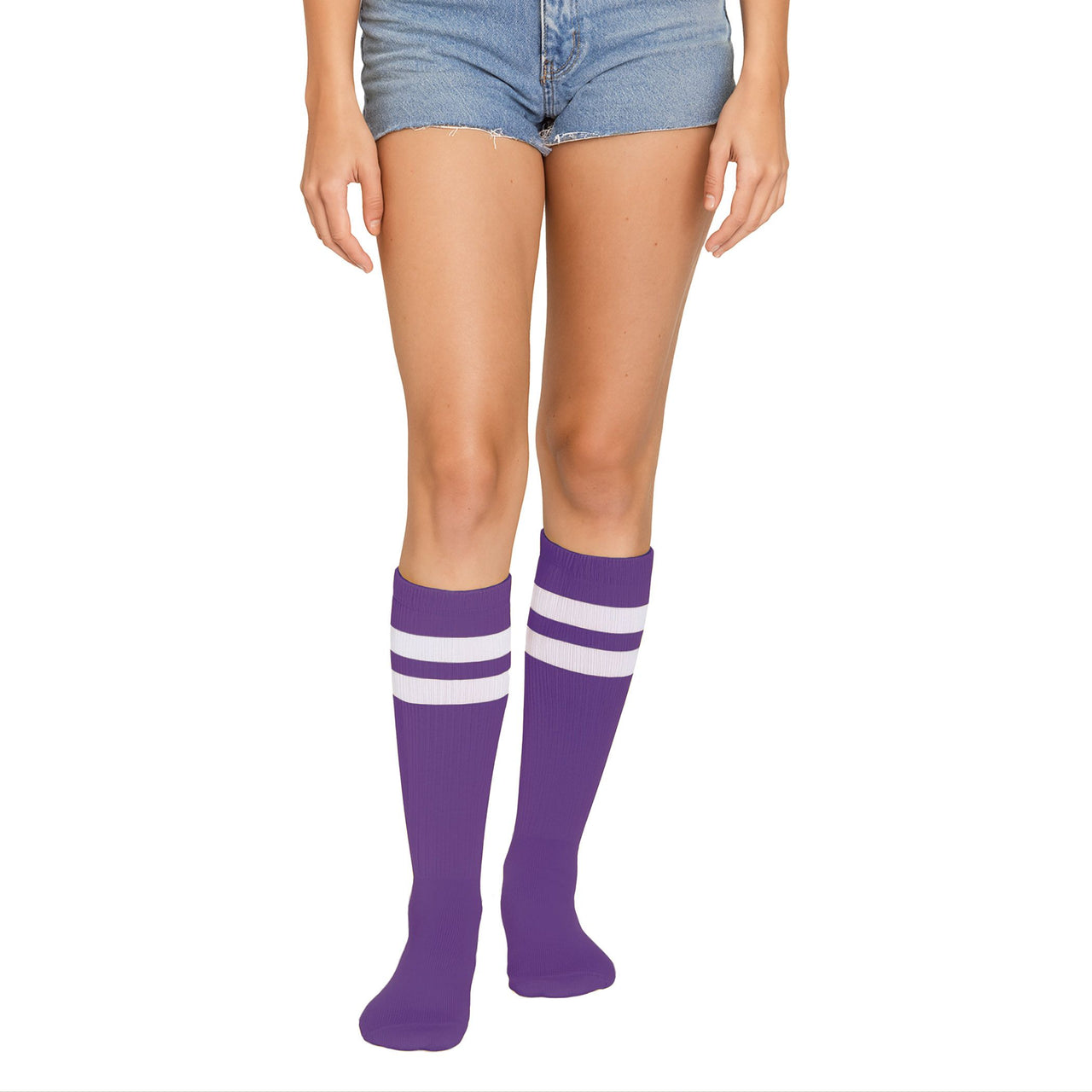 12 Pack Bulk Purple Knee High Socks Spirit, School & Halloween