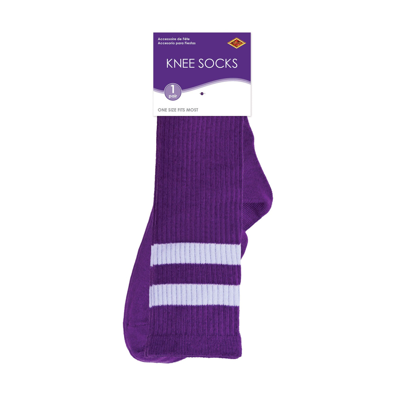 12 Pack Bulk Purple Knee High Socks Spirit, School & Halloween