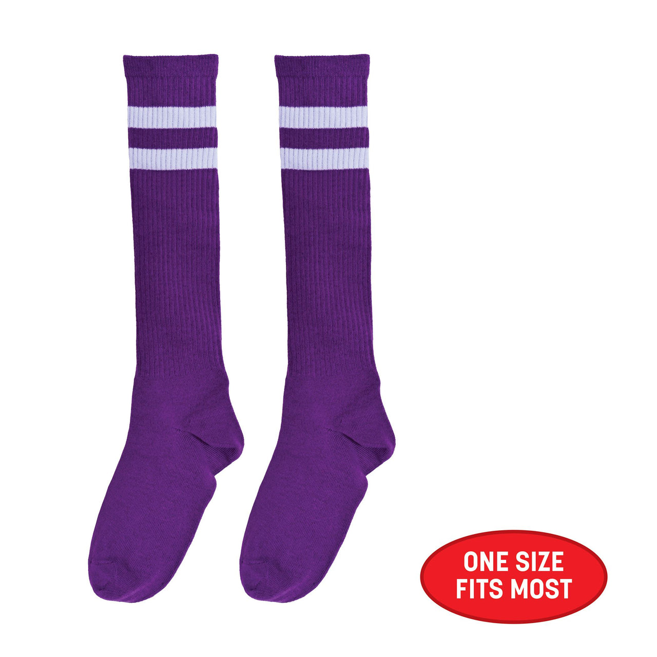 12 Pack Bulk Purple Knee High Socks Spirit, School & Halloween