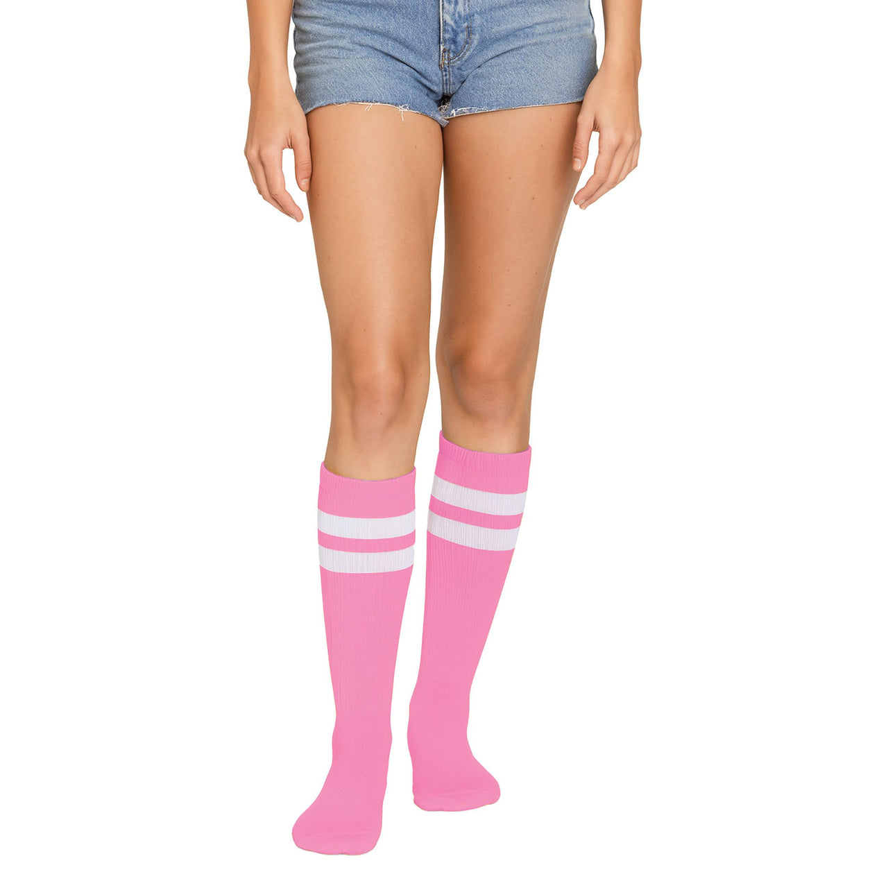 12 Pack Bulk Pink Knee Socks Spirit & School Pride Accessory