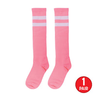 12 Pack Bulk Pink Knee Socks Spirit & School Pride Accessory