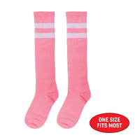 12 Pack Bulk Pink Knee Socks Spirit & School Pride Accessory