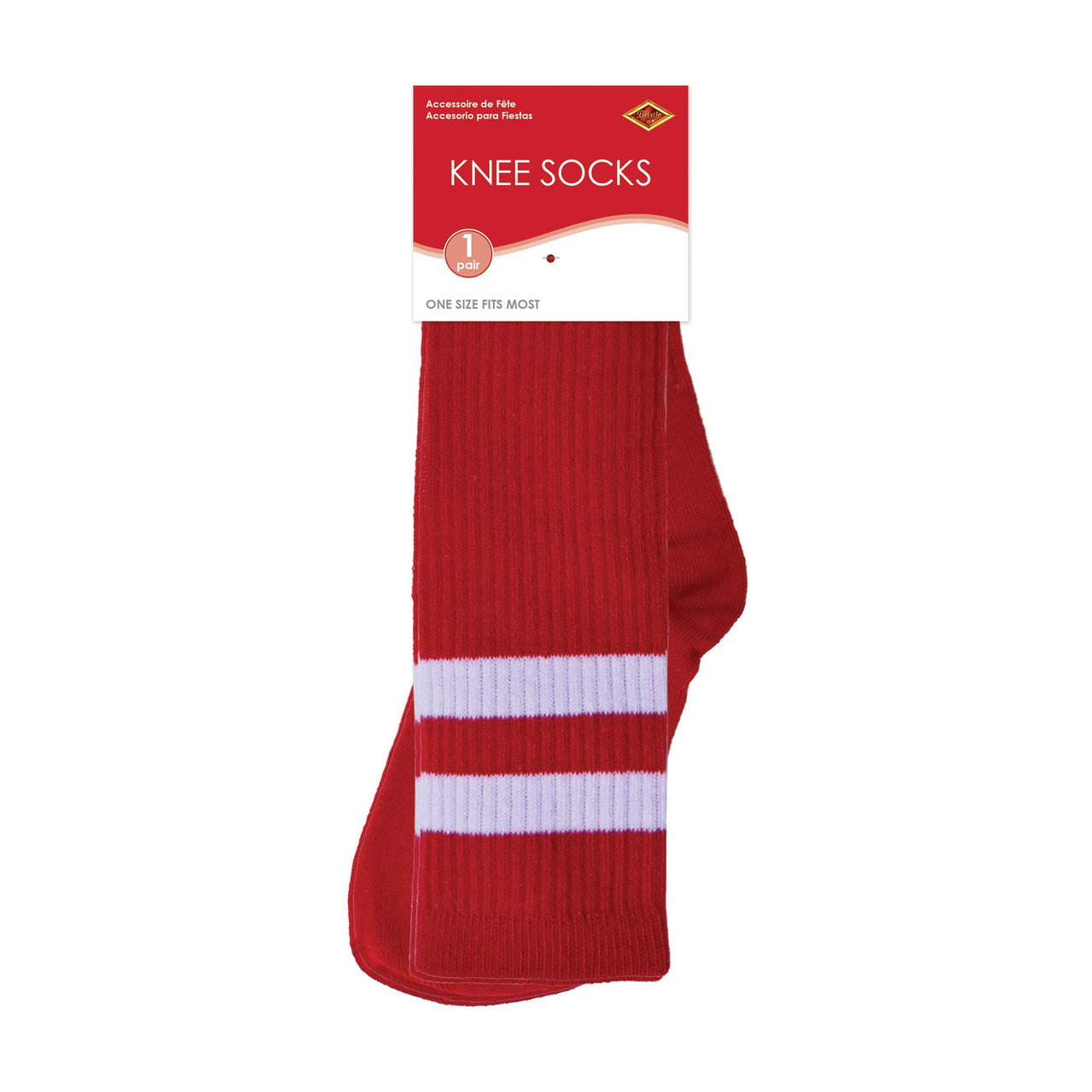 12 Pack Bulk Red Knee Socks Spirit, School & Halloween Fun