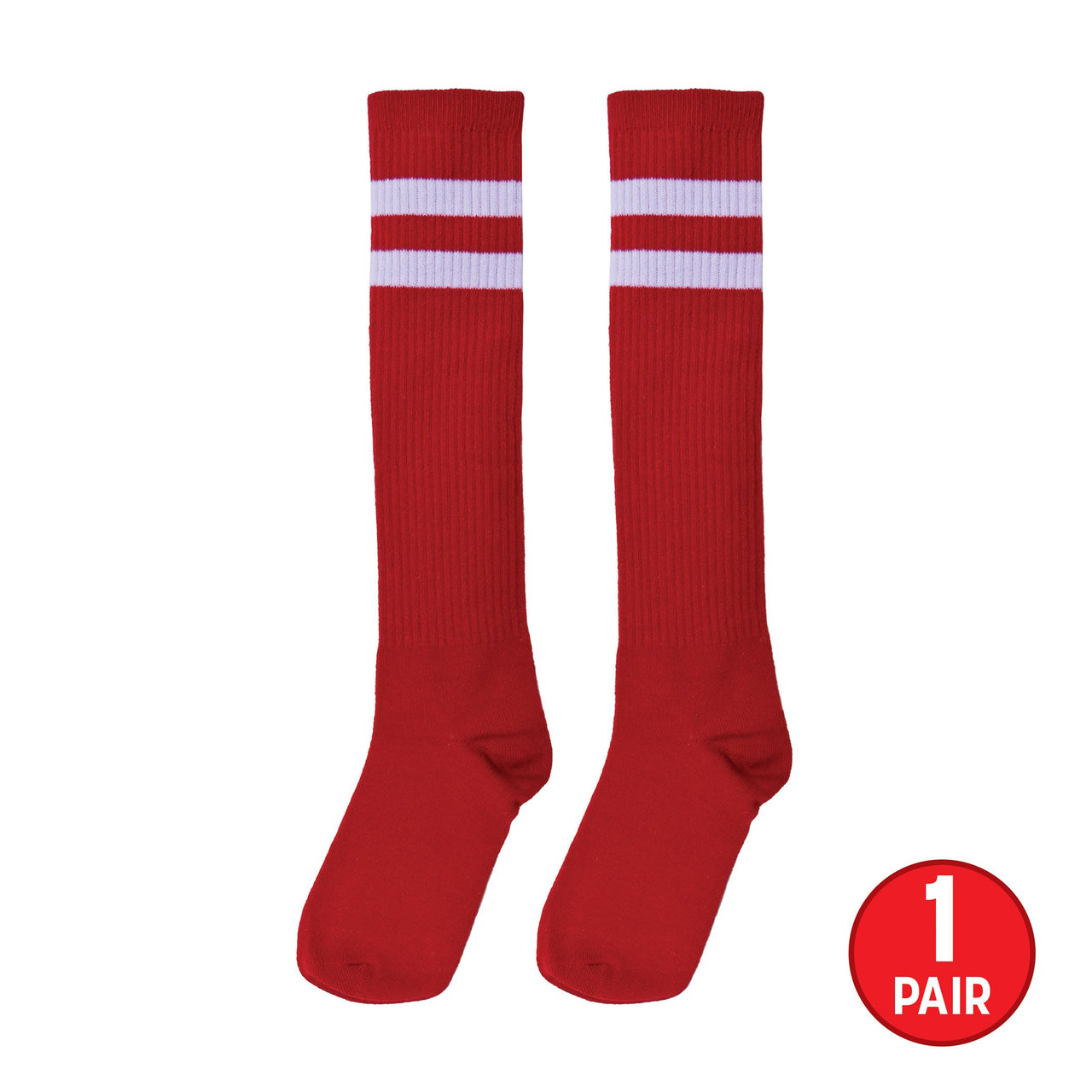 12 Pack Bulk Red Knee Socks Spirit, School & Halloween Fun