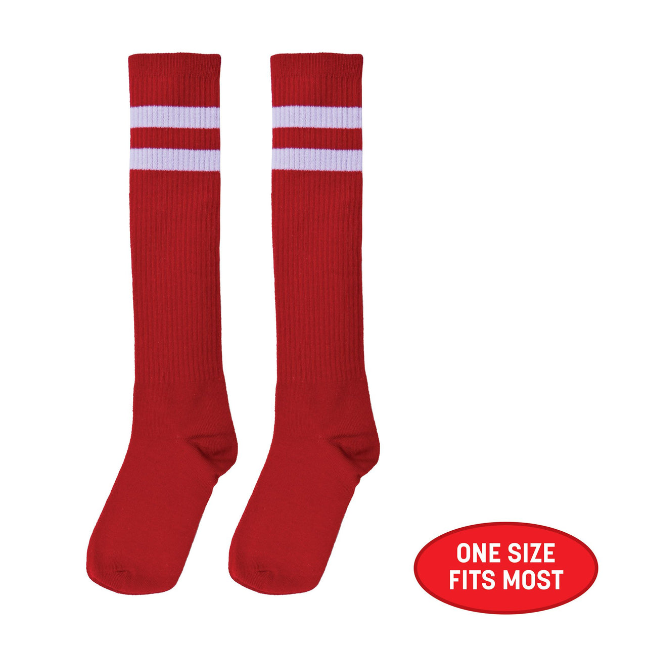 12 Pack Bulk Red Knee Socks Spirit, School & Halloween Fun