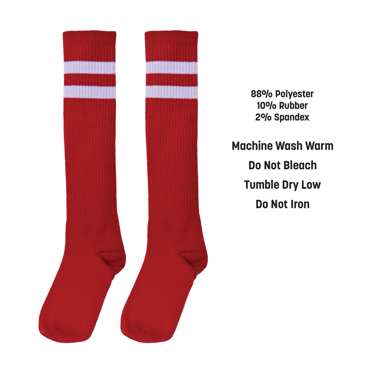 12 Pack Bulk Red Knee Socks Spirit, School & Halloween Fun