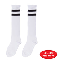 12 Pack Bulk White Knee Socks One Size Fits Most