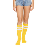 12 Pack Bulk Yellow Knee Socks One Size Fits Most for Spirit & Costumes