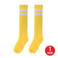 12 Pack Bulk Yellow Knee Socks One Size Fits Most for Spirit & Costumes