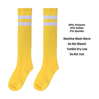 12 Pack Bulk Yellow Knee Socks One Size Fits Most for Spirit & Costumes