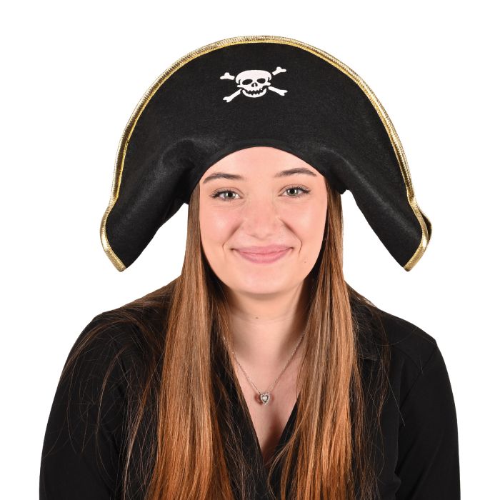 6 Pack Bulk Felt Pirate Hat
