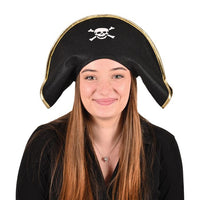 6 Pack Bulk Felt Pirate Hat