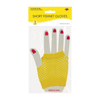 12 Pack Bulk Yellow Fishnet Gloves Spirit & School Spirit Accessory - view 6