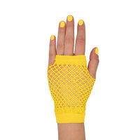 12 Pack Bulk Yellow Fishnet Gloves Spirit & School Spirit Accessory