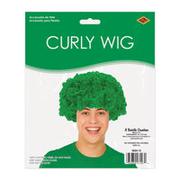 6 Pack Bulk Green Curly Wig Spirit, School & Halloween Fun