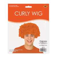6 Pack Bulk Vibrant Orange Curly Wig Spirit & Halloween Fun!