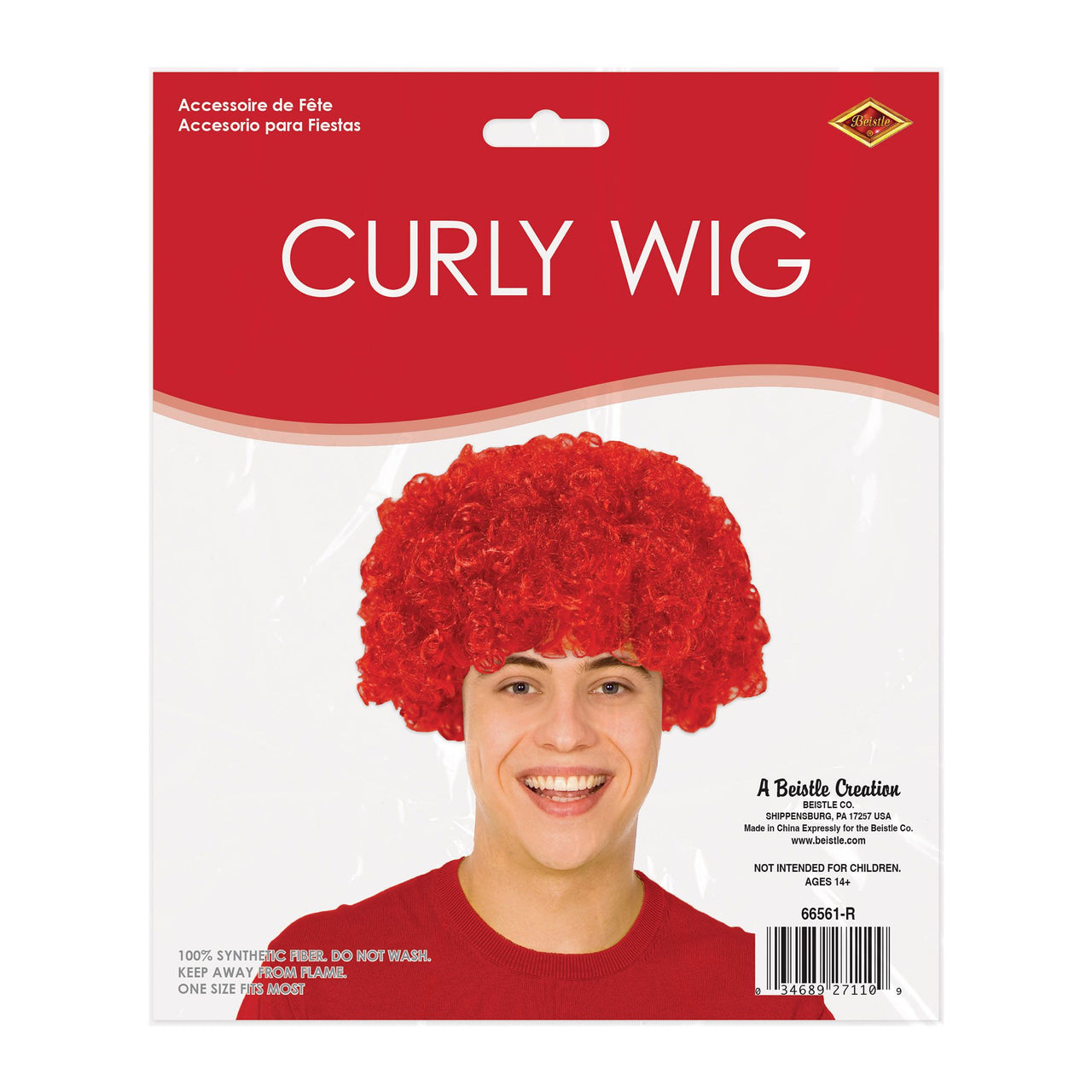 6 Pack Bulk Red Curly Wig Spirit, School, & Halloween Fun!