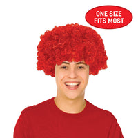 6 Pack Bulk Red Curly Wig Spirit, School, & Halloween Fun!