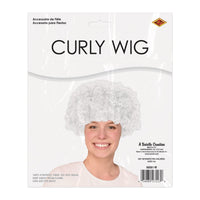 6 Pack Bulk White Curly Wig One Size Fits Most for Spirit & Costumes