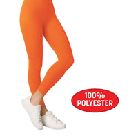 12 Pack Bulk Orange Adult Footless Tights One Size Fits Most