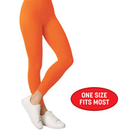 12 Pack Bulk Orange Adult Footless Tights One Size Fits Most