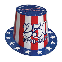 Semiquincentennial Patriotic Paper Hi-Hat (25-Pack)