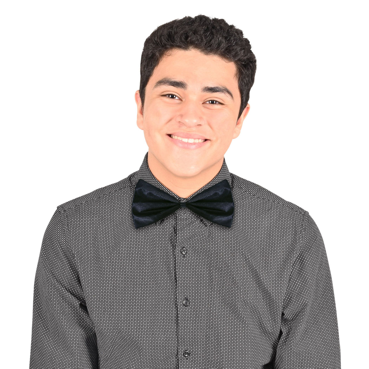 12 Pack Bulk Black Elastic Bow Tie One Size Fits Most