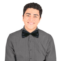 12 Pack Bulk Black Elastic Bow Tie One Size Fits Most