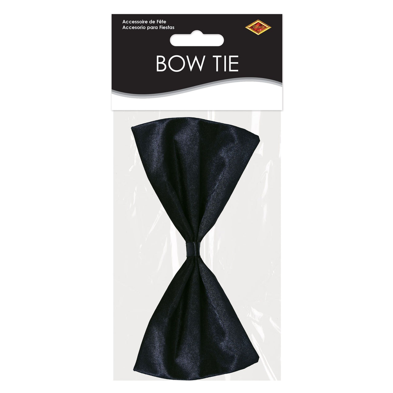 12 Pack Bulk Black Elastic Bow Tie One Size Fits Most