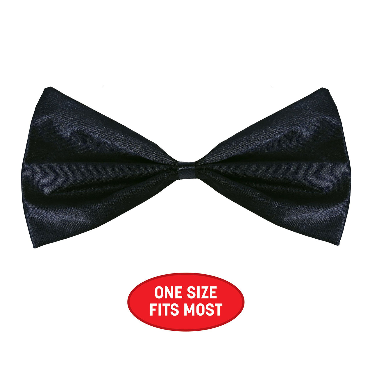 12 Pack Bulk Black Elastic Bow Tie One Size Fits Most