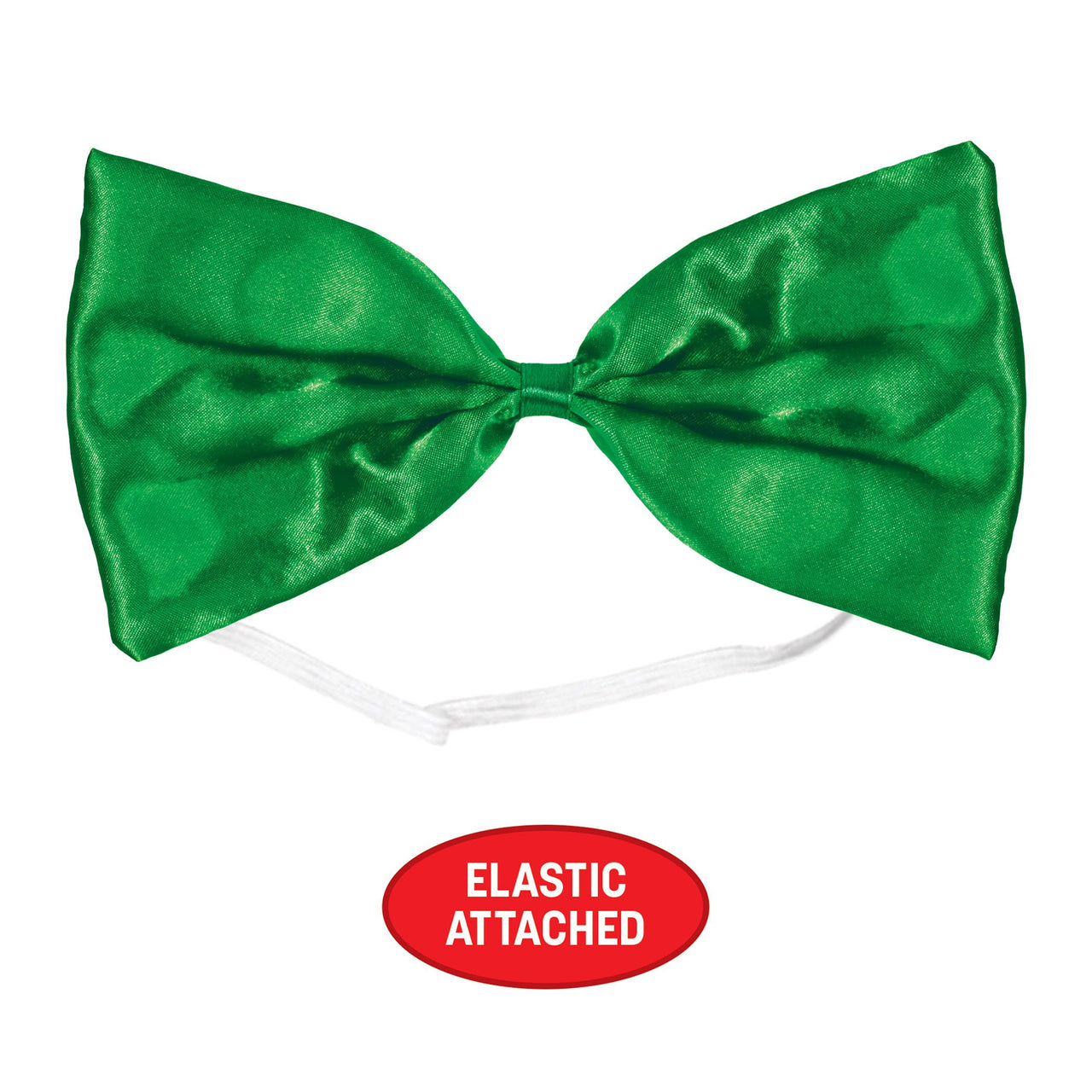 12 Pack Bulk Green Bow Tie One Size Fits Most with Elastic