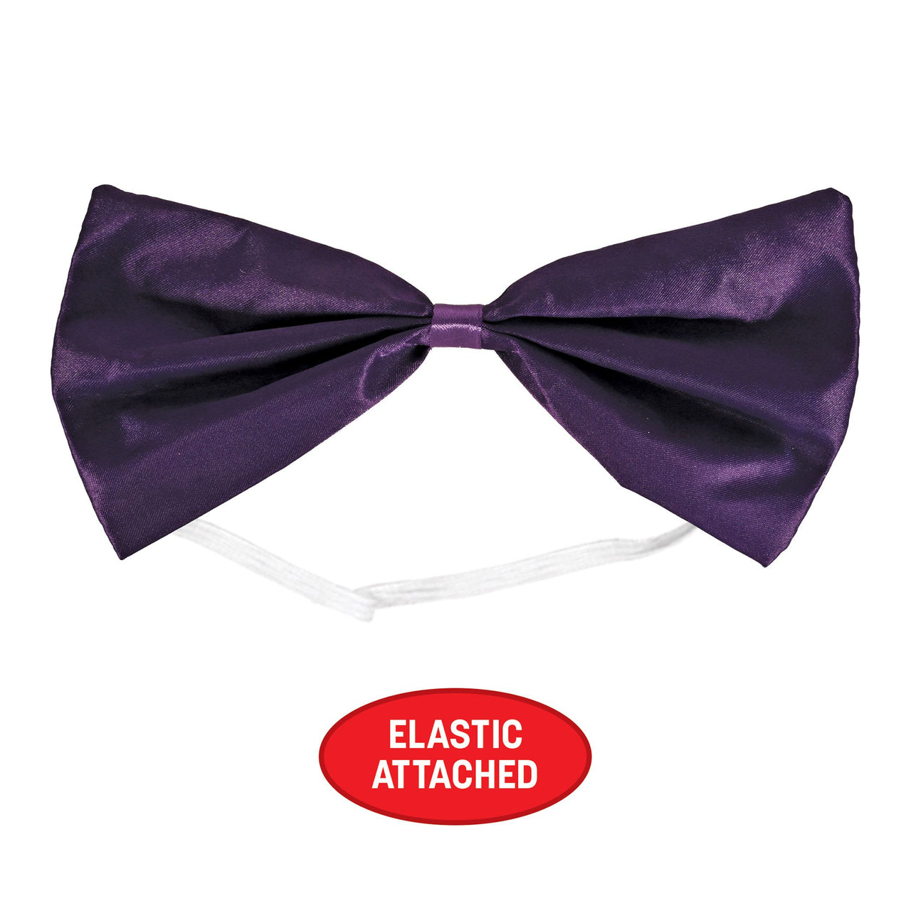 12 Pack Bulk Purple Bow Tie One Size Fits Most with Elastic