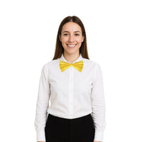 12 Pack Bulk Yellow Bow Tie One Size Fits Most with Elastic