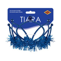 12 Pack Bulk Blue Plastic Tiara with Combs Spirit & School Events