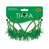 12 Pack Bulk Green Plastic Tiara with Combs Spirit & School Pride