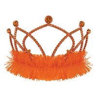 Orange Plastic Tiara with Combs - Spirit & School Events