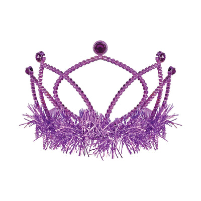 Purple Plastic Tiara with Combs - Spirit & School Event