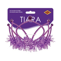 12 Pack Bulk Purple Plastic Tiara with Combs Spirit & School Event