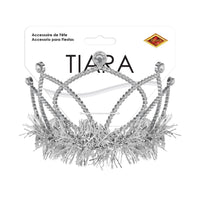 12 Pack Bulk White Plastic Tiara with Combs Spirit & School Events