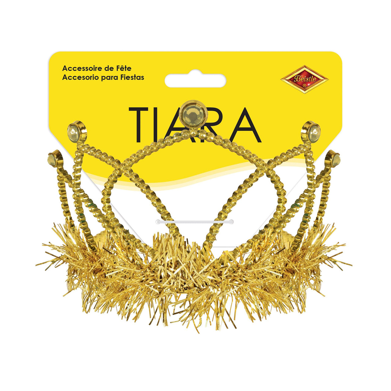 12 Pack Bulk Yellow Plastic Tiara with Combs Spirit & School Spirit