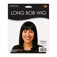 6 Pack Bulk Black Long Bob Wig Spirit & Halloween