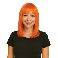 Orange Long Bob Wig - Spirit, School & Halloween Fun!