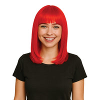 Vibrant Red Long Bob Wig - Spirit & Halloween Fun