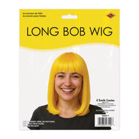 6 Pack Bulk Yellow Long Bob Wig Spirit & Halloween