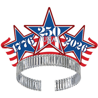 Patriotic Semiquincentennial Tiaras - 4 Pack